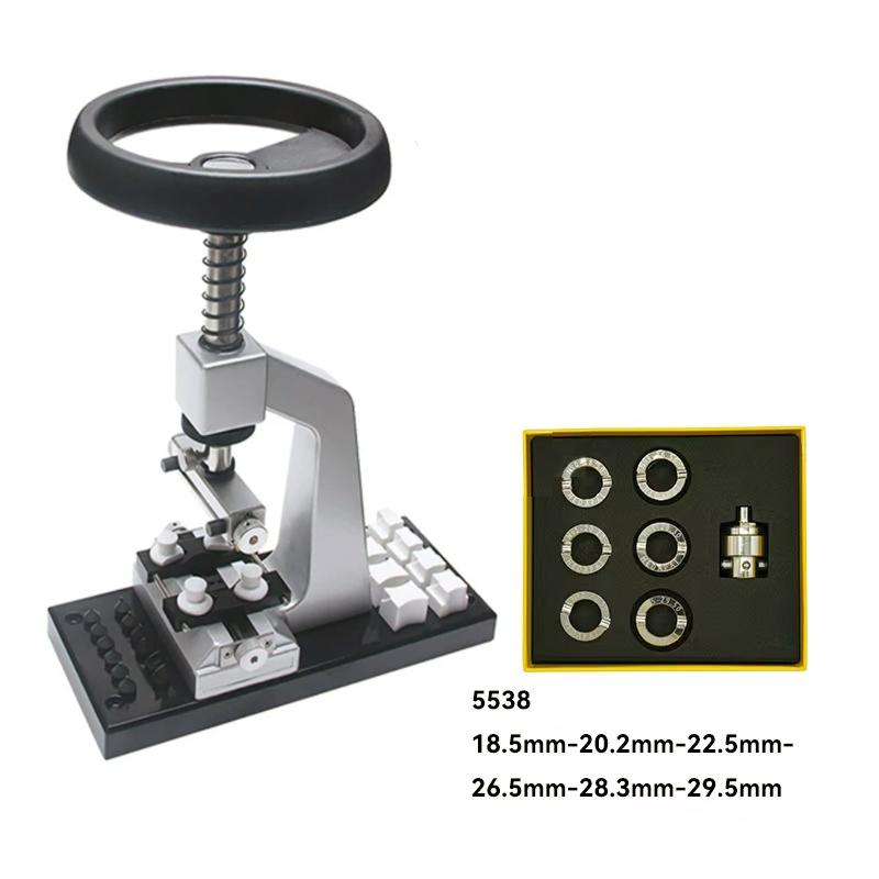 Bench Watch Case Opener,Watch Case Opener, 5700 Bench Wristwatch Back Opener with 6 Dies Accessories Watchmaker Repair For Watch