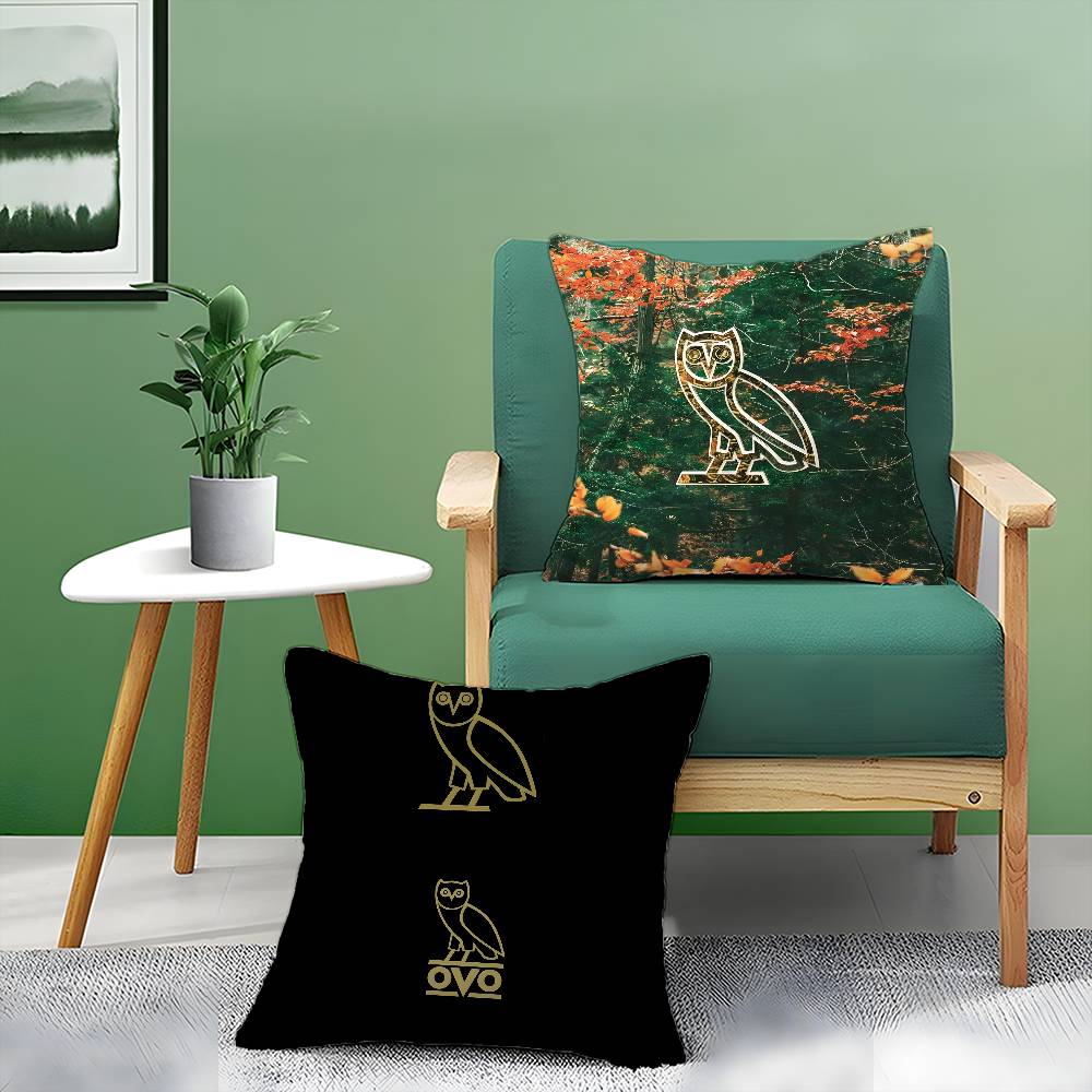Octobers Very Own-O Owls Ovo Pillow Case Anti-Dustmite Pillowcase Invisible Zipper Silky Short Plush Sofa Cushion Cover