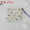 Cute Floral Cotton Wallet With Zip Pouch For Daily Use And Travel Storage For Girls