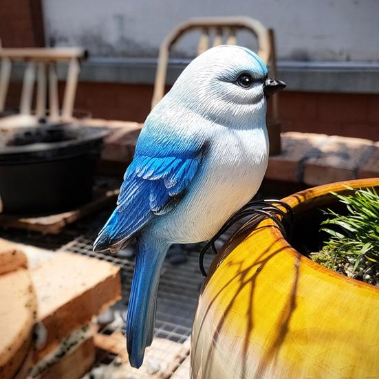 Planter Fuglefigur Resin Hagefuglstatue med Klør Blomsterpottedekor Papegøyestatue for Bonsai Hjemmedekor Gårdskunst