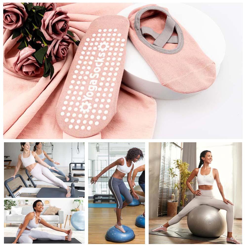 3 Pairs Grip Pilates Socks for Women – Non-Slip Yoga Socks for Ballet, Dance, and Workouts