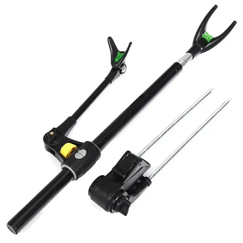 Thickened Telescopic Fishing Rod Bracket Fishing Rod Dual Purpose Bracket Fishing Rod Holder 1.7M/2.1M/2.4M New Stainless Steel