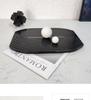 Modern Marble Tray Ornament for Living Room, Bedroom, and Hotel Décor