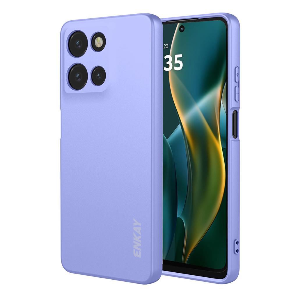 For Motorola Moto G 5G (2025)/Motorola Moto G Play (2025) 5G Silicone Case ENKAY HAT PRINCE Straight Edge Cell Phone Back Cover