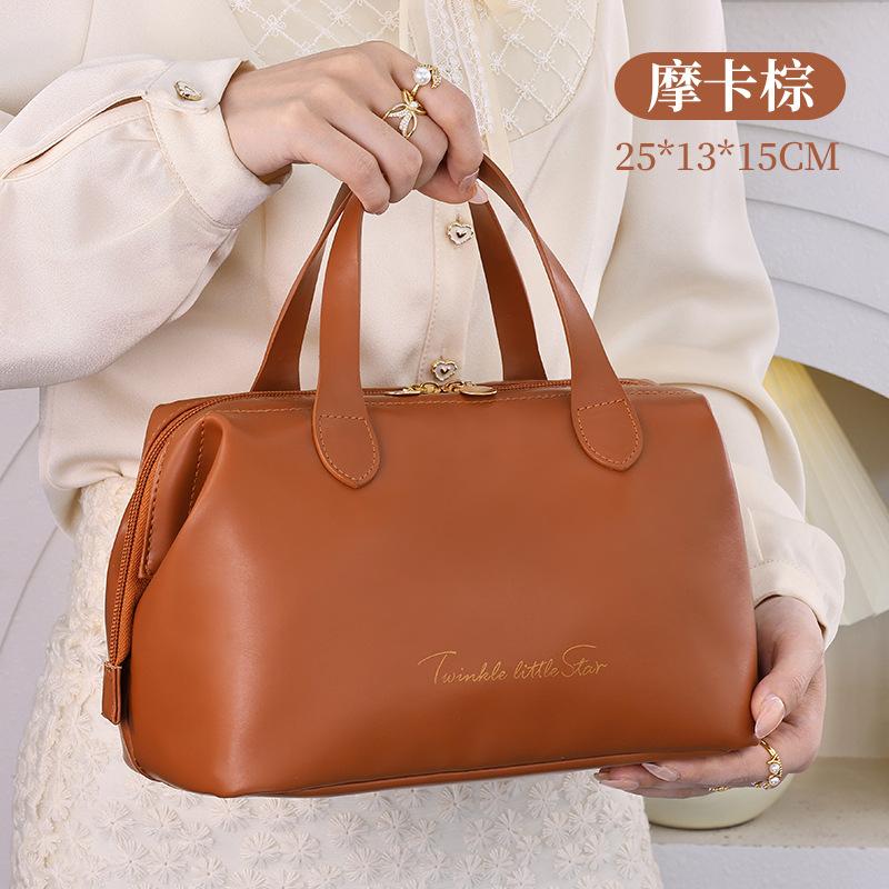 Französische hochwertige Handtasche mit großem Fassungsvermögen, neu, groß, hochwertig, modisch, zur Aufbewahrung, tragbar, PU-Kosmetiktasche