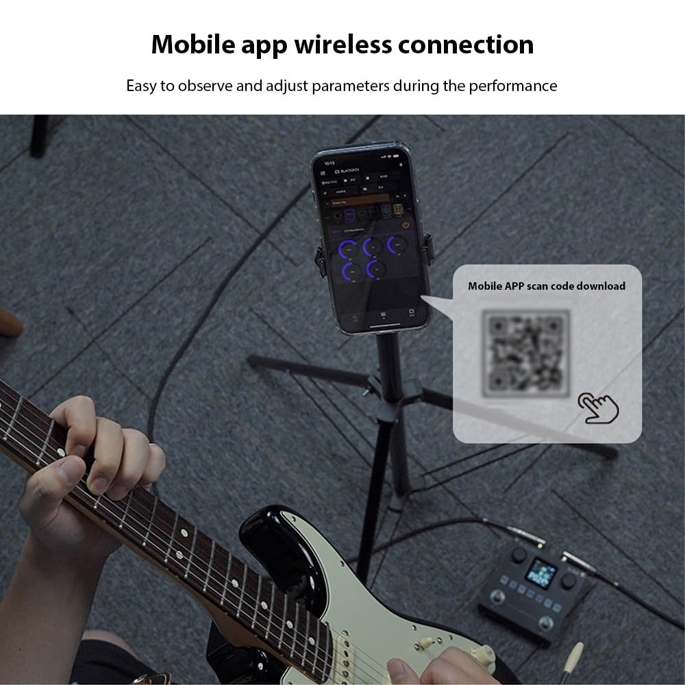 Btuty Guitar and Bass Amp Modeler Multi-Effect Processor M-VAVE 80 Presets 6 Effect Modules 3-Band EQ 20 Preamp IR Cab Slots LCD Screen Multi-Effect