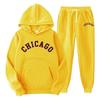 Mens Hooded Tracksuit Set Long Sleeve Sweatshirt Fleece Lined Casual Sportswear