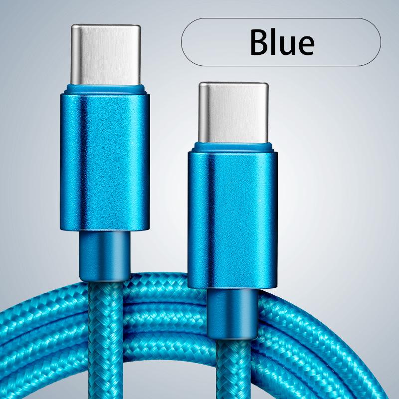 66W 5A Nylon 1m 2m 3m USB C To Type C Fast Charging Cable for 15 16 Pro Max Samsung S24 OPPO Charging Cable