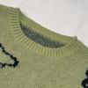 Damen Oversized Pullover mit Dinosaurier-Muster - Gemütlicher Langarm-Pullover für Freizeitkleidung