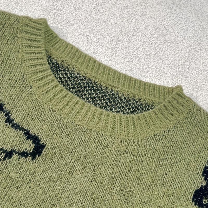 Damen Oversized Pullover mit Dinosaurier-Muster - Gemütlicher Langarm-Pullover für Freizeitkleidung