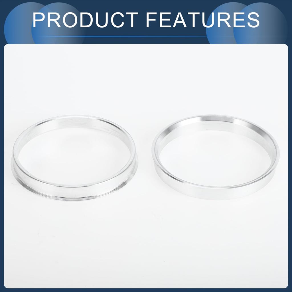 INFINAUTO Nabenzentrierring, 67,1 mm Innendurchmesser bis 72,6 mm Außendurchmesser, Fahrzeug-Radnabenring, Aluminiumlegierung, 4 Stück