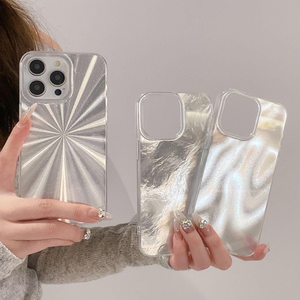 Advanced Feather Yarn Laser Is Suitable for iPhone15Pro Max Apple 16 Mobile Phone Case 13/14 Water Ripple Material