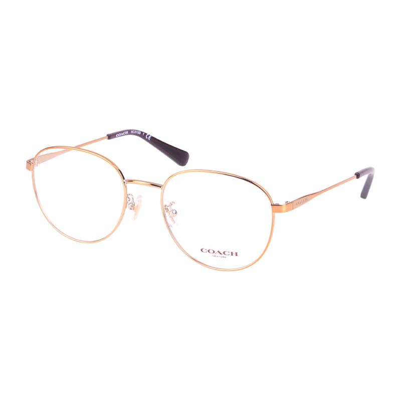 COACH Side letter decoration, alloy frame, irregular shape, optical frame, same style for men and women, gold золотой