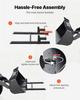 Pallet Forks, 907 Kg Clamp On Pallet Forks, 109 Cm Total Length Heavy-Duty Tractor Fork with Adjustable Stabilizer Bar for Tractor Attachments, Loader