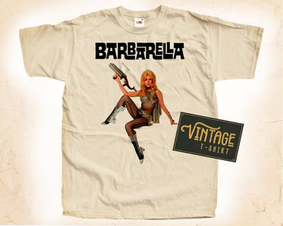 Barbarella V3 TShirt Vintage Natural Color Men's TShirt DTG Digital Print SIZES S M L XL 2XL 3XL 4XL 5XL