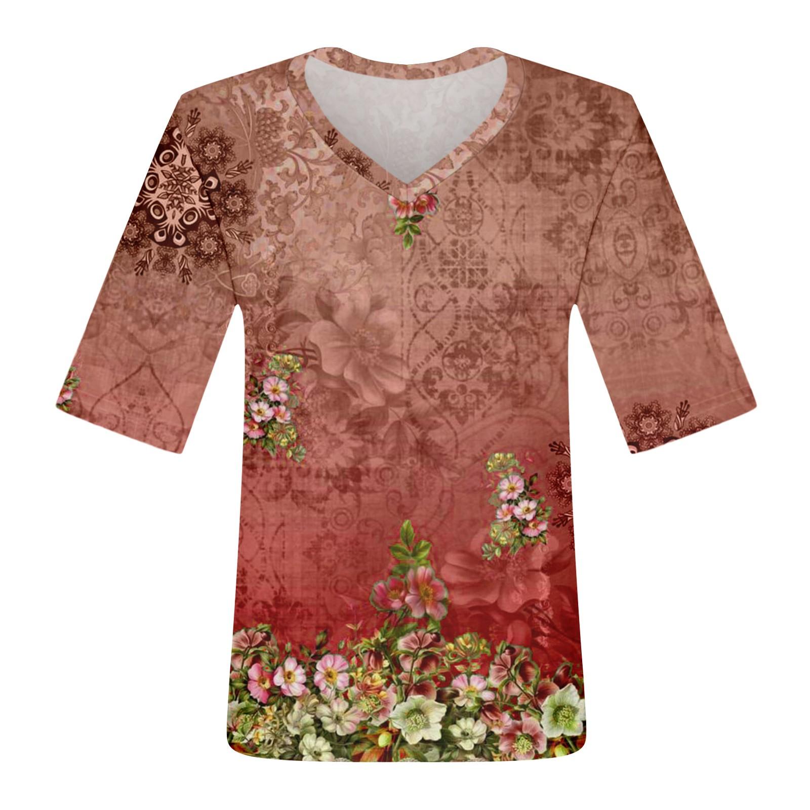 Женские футболки с V-образным вырезом — фото 4