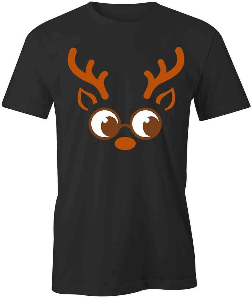REINDEER TShirt Tee Short-Sleeved Cotton CHRISTMAS CLOTHING S1BSA644