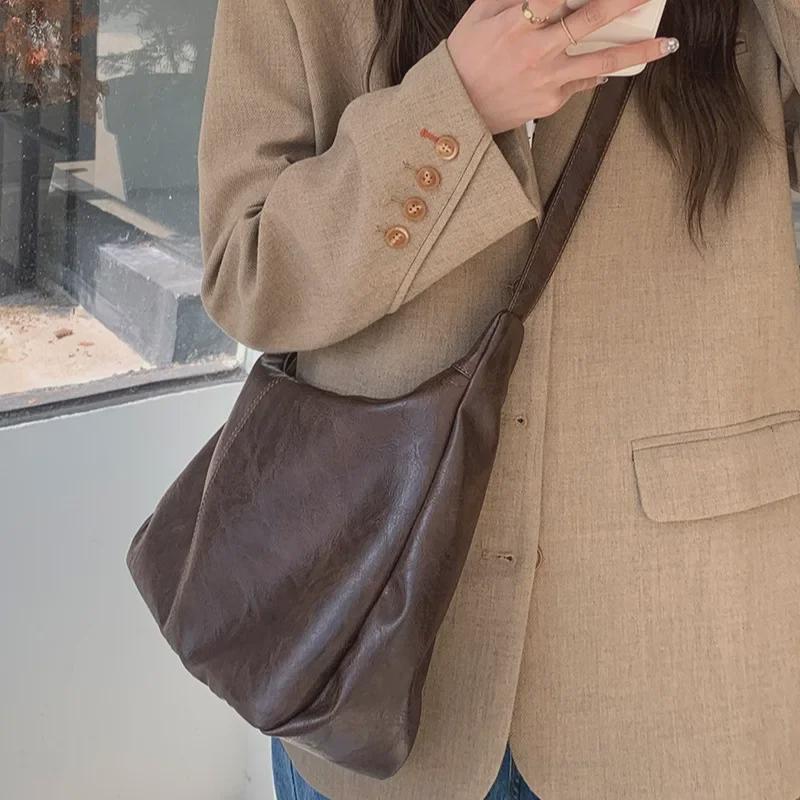 Maillard 2025 Retro Korean-Style Women’s Versatile Large-Capacity Shoulder & Messenger Tote Bag