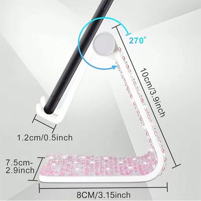 1 Stück Funkelnder Diamant-Handy-Ständer Schreibtischständer Kompatibel mit sowohl Mobiltelefonen als auch Tablets