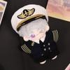 niannyyhouse Plush Doll Clothes 10cm-15cm Buflight Uniform Set (5 pieces) - Doll Dress-Up