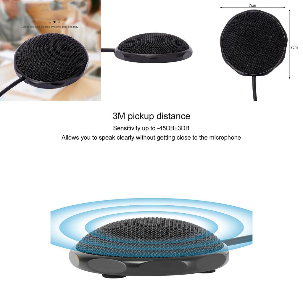 Usb Microphone 360 Degree Omnidirectional Design For Remote Office And Meetings