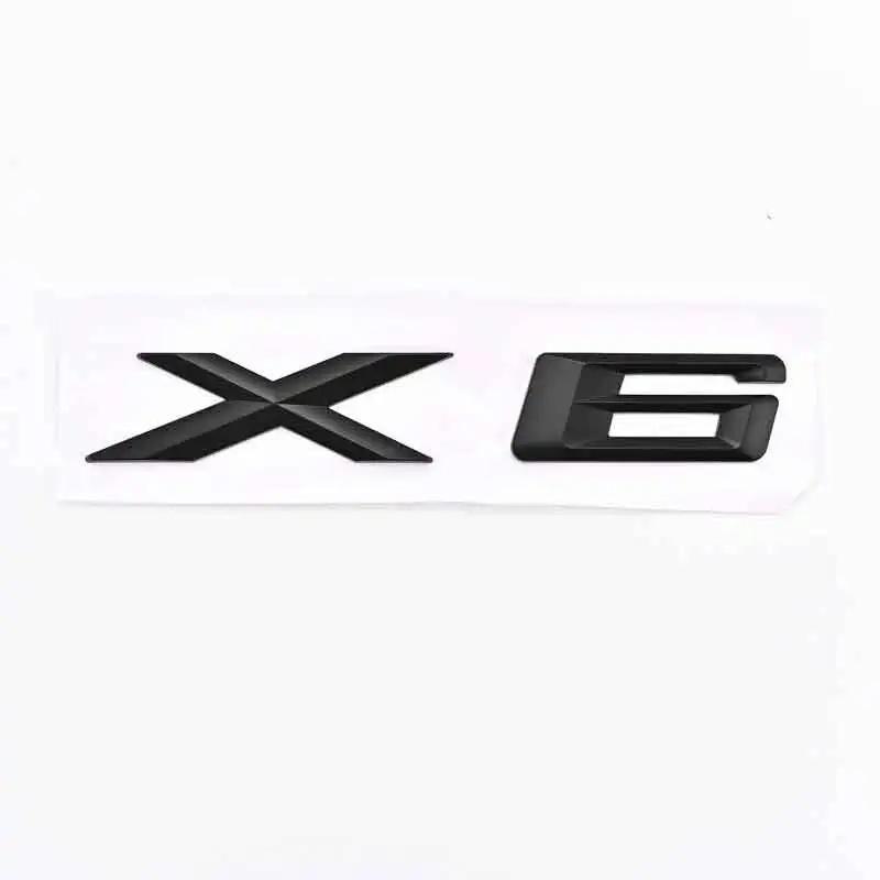 3D ABS Zwart Chroom Letters Auto's Achterklep Embleem Badge Voor BMW X6 E71 F16 E72 G06 Stickers Belettering Accessoires uq2