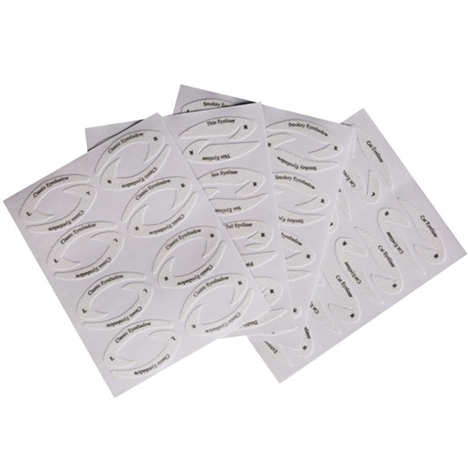 

4 шт. подводка для глаз тени для быстрого макияжа трафаретные наклейки рисунок клей шаблон белый