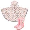 Skater Rain Poncho for Hello Suitable for Height RAPO2 Kids, Raincoat, Kitty, Sanrio, Girls, 80-100cm,
