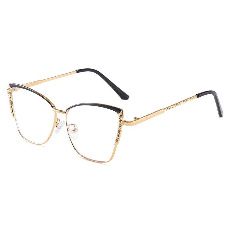 Hot-selling new fashion metal glasses frame myopia glasses frame optical men's and women's plain glasses frame