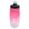 Cycling Water Bottle 650ml PP5 TPE Leak Proof Squeeze Water Bottle with Silicone Dust Cover for Outdoors Sports Fitness Running Gradient Pink White