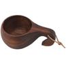 220ml Wooden Coffee Cup Comfortable Grip Handmade Eco Friendly Hot Drink Tea Cup with Anti Slip Hand