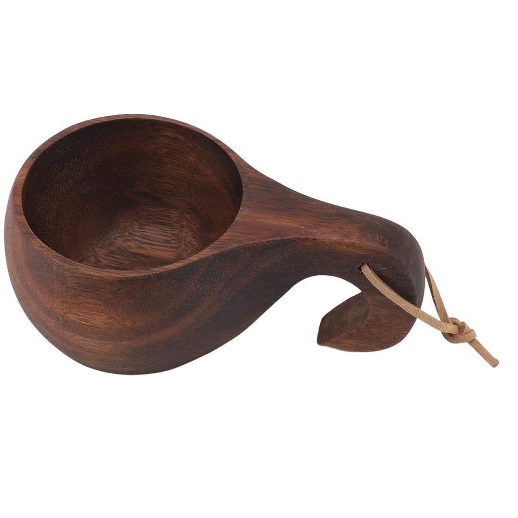220ml Wooden Coffee Cup Comfortable Grip Handmade Eco Friendly Hot Drink Tea Cup with Anti Slip Hand