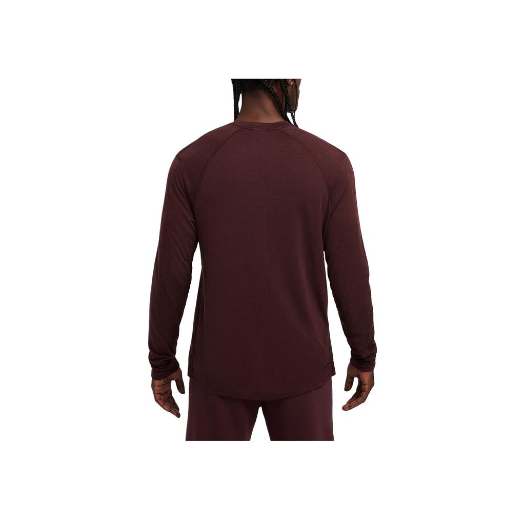 Nike Dri-FIT ADVA.P.S. FW24 Solid Comfortable Versatile Long Sleeve T-Shirt Men Tops Burgundy FZ0991-652