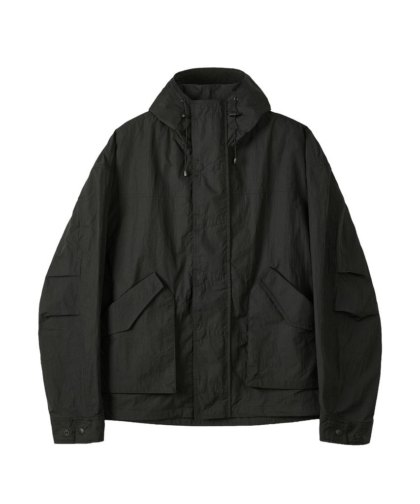 Kalapatthar Nylon Ripstop Light Weight Shell Short-Jacket - Black