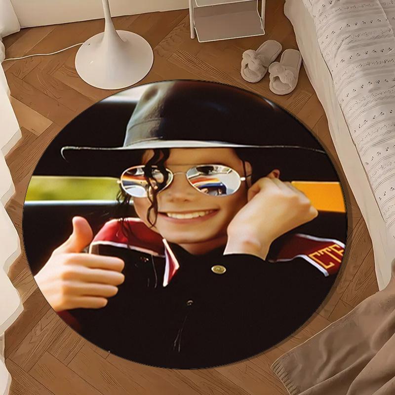 Michael Muisc Round Rug for Livingroom,Bedroom, Palyroom, Chair Rug, Area Rug, Circle Carpet, Large Size Fan Christmas Gift