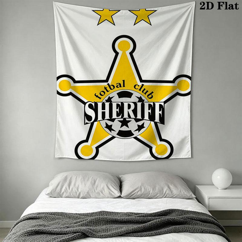 FC Sheriff logo Wall Hanging Printed Fabric Blanket Decorative Tapestries for Bedroom Living Room Home Decor