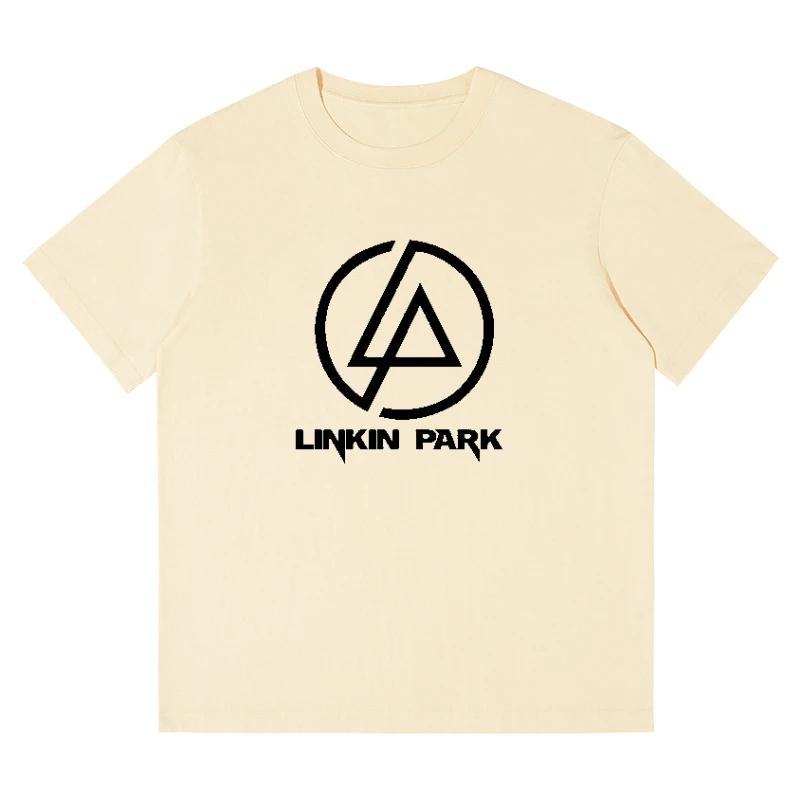 

Новый тренд Linkin Park узор группы Высококачественный принт ЛОГОТИП Уличный нейтральный стиль Модный тренд Мужские и женские топы Футболки 4XL
