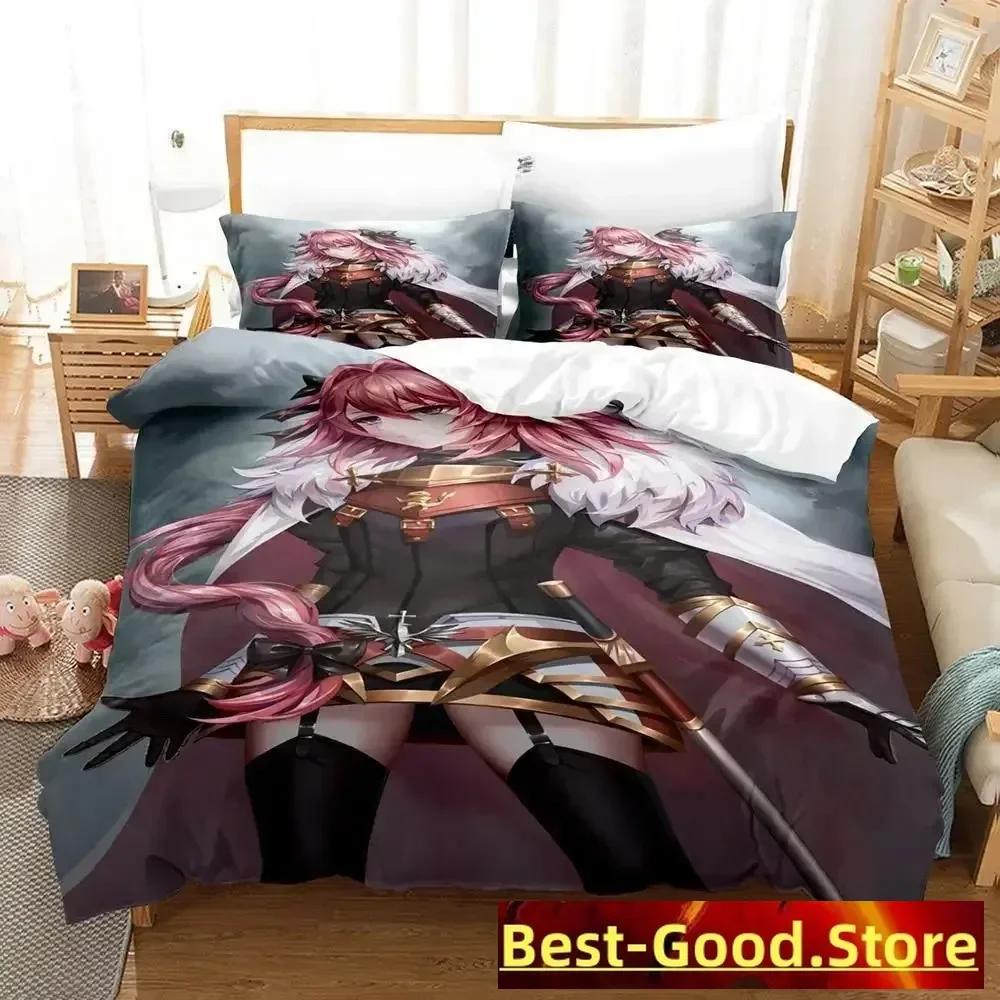 3D Anime Bed Sheet Set Fate - Astolfo Printed Bed Set Duvet Cover Pillowcase Bedding Set Bed Linen Sheet Quilt Cover Full Size