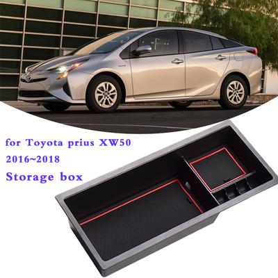 Sekundární úložný box pro Toyota Prius XW50 2016 2017 2018 Organizér na středové konzole Přihrádka na středovou loketní opěrku auta Styling