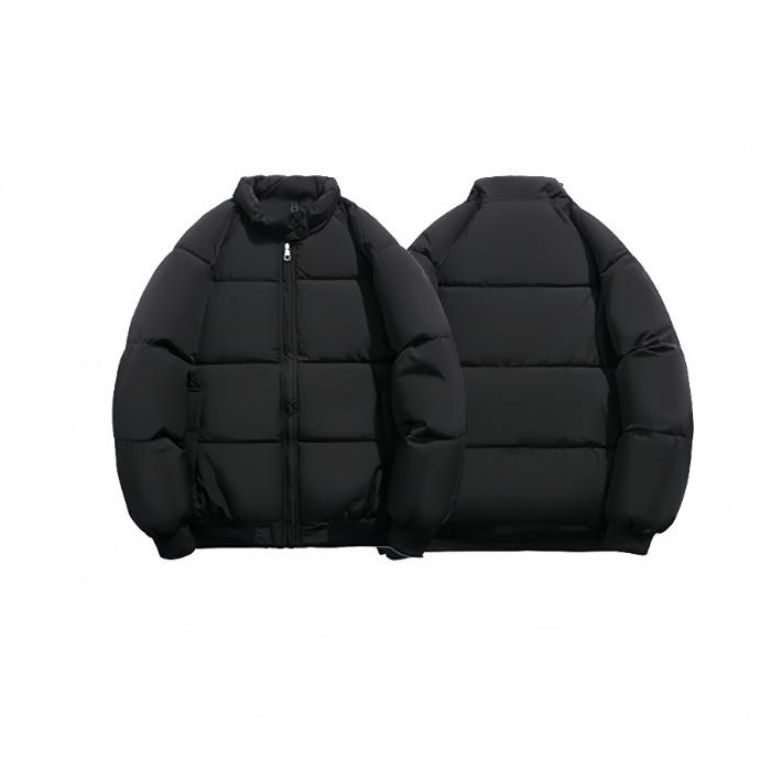 

FASHION Hebei light board machine cotton-filled 3D elastic [compressible picture] winter new college style couple cotton pink jacket Clothes XL чорний