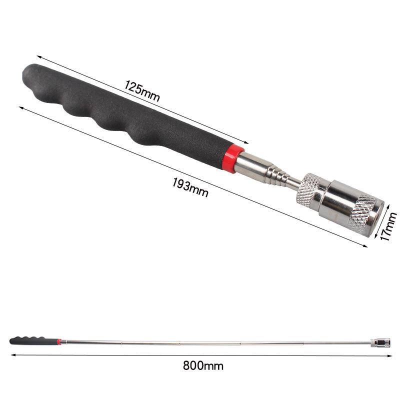 Retractable Magnetic Pickup Tool with LED Light for Car Repairs
