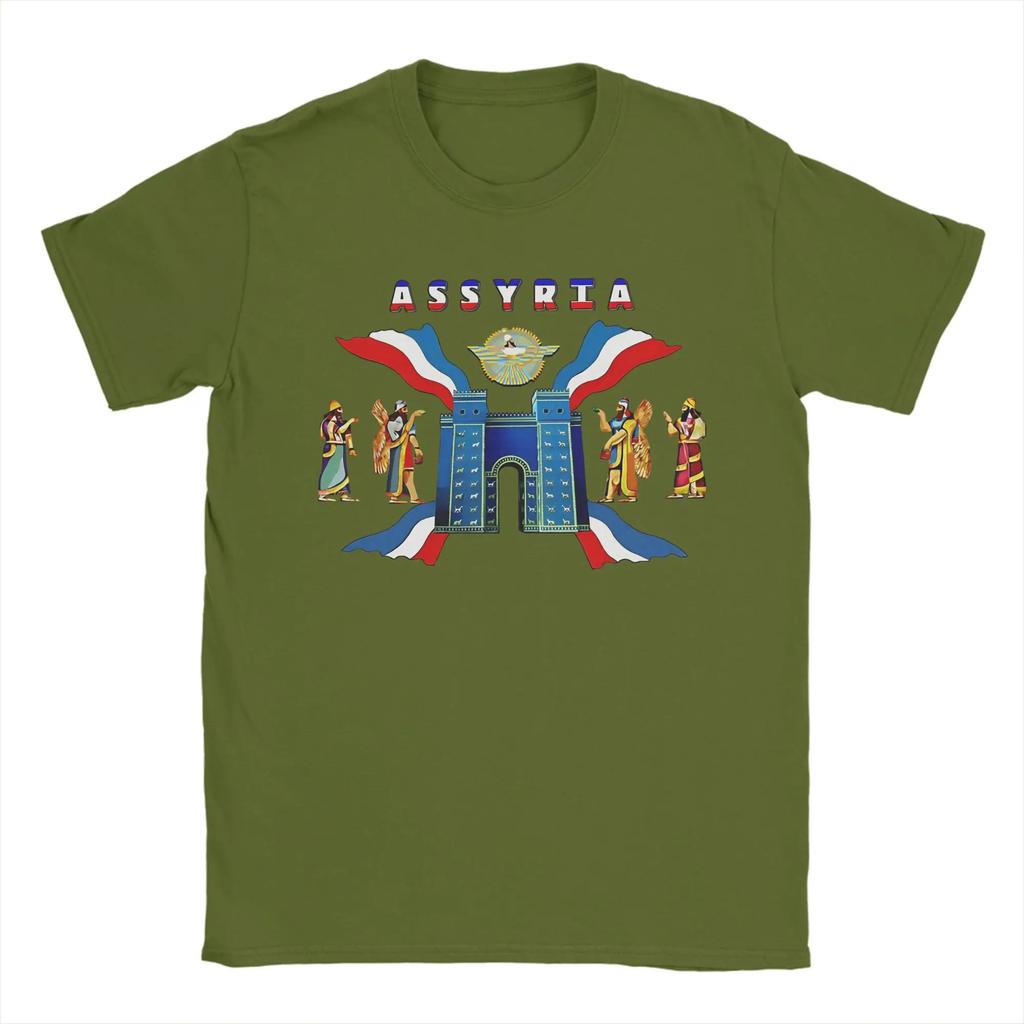 Assyrian Flag Unisexs T Shirt Fashion Tees Short Sleeve Round Neck Tshirts Pure Cotton New Arrival Clothes