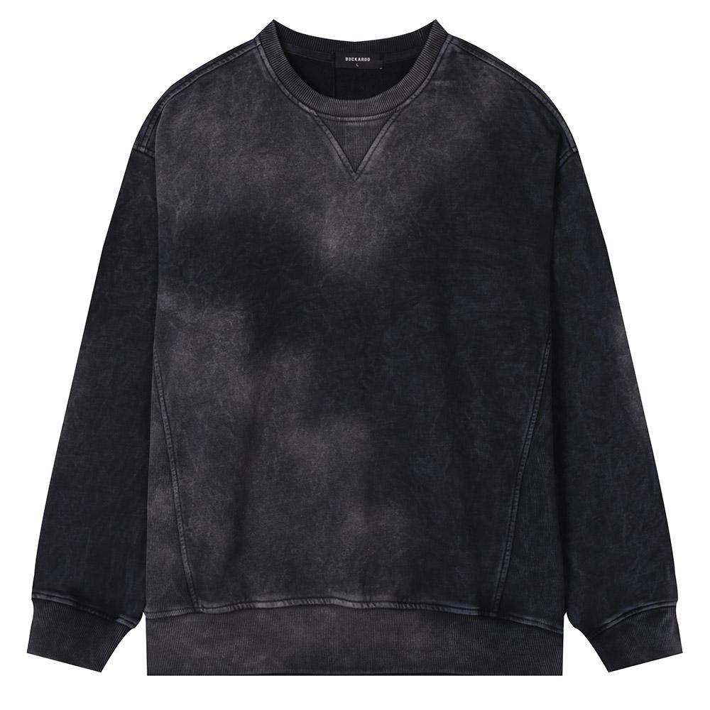 Burkeru Garment-Dyed Sweatshirt Black Black/Black_M