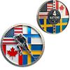 Hockey Four Nations Commemorative Coin Symbol Of Hockey Glory Encouragement Challenge Coins Hockey Game Fans Pocket Token Gift