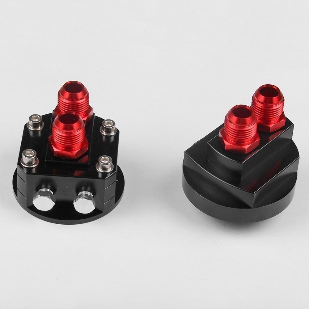 M20 Oil Filter Relocation Male Sandwich Fitting Adapter Kit 3/4X16 / 20X1.5