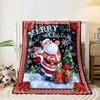 Merry Christmas Santa Claus PrintBlanket Bedroom Blanket for Livingroom Couch Lunch Break Soft Throw for Friend's Festival Gift