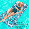 Inflatable PVC Float Recliner: Foldable Striped Swimming Bed