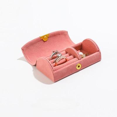 Newest Mini Velvet Jewelry Organizer Display Travel Jewelry Case Boxes Earrings Necklace Ring Portable Jewelry Storage Box Women