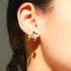 Exquisite 18K Gold Plated Metal Small Cherry Ear Studs for Women Girls Stainless Steel Waterproof Mini Cute Fruit Earrings Aros