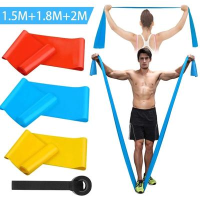 Fasce Elastiche Fitness 3 Pezzi Fasce di Resistenza Nastri Elastici Fitness Yoga Pilates Crossfit Stretching Attrezzatura per Allenamento Muscolare 4 PEZZI